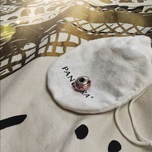 NWOTAuthentic PandoraPink Bloom Murano Glass Charm